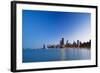 Usa, Illinois, Chicago. the City Skyline from North Avenue Beach.-Nick Ledger-Framed Photographic Print