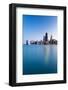 Usa, Illinois, Chicago. the City Skyline from North Avenue Beach.-Nick Ledger-Framed Photographic Print