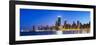 Usa, Illinois, Chicago. the City Skyline from North Avenue Beach.-Nick Ledger-Framed Photographic Print