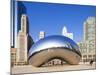 USA, Illinois, Chicago, the Cloud Gate Sculpture in Millenium Park-Nick Ledger-Mounted Photographic Print