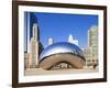 USA, Illinois, Chicago, the Cloud Gate Sculpture in Millenium Park-Nick Ledger-Framed Photographic Print