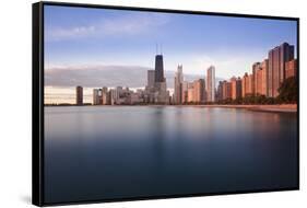 Usa, Illinois, Chicago, the Hancock Tower and Downtown Skyline from Lake Michigan-Gavin Hellier-Framed Stretched Canvas