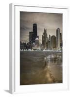 Usa, Illinois, Chicago, the Hancock Tower and Downtown Skyline from Lake Michigan-Gavin Hellier-Framed Photographic Print