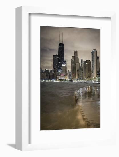 Usa, Illinois, Chicago, the Hancock Tower and Downtown Skyline from Lake Michigan-Gavin Hellier-Framed Photographic Print