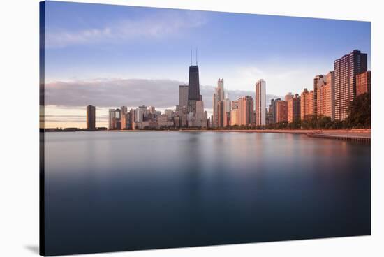 Usa, Illinois, Chicago, the Hancock Tower and Downtown Skyline from Lake Michigan-Gavin Hellier-Stretched Canvas