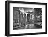 USA, ILlinois, Chicago. Wabash Avenue Bridge and Cityscape-Petr Bednarik-Framed Photographic Print