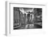 USA, ILlinois, Chicago. Wabash Avenue Bridge and Cityscape-Petr Bednarik-Framed Photographic Print