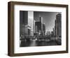 USA, ILlinois, Chicago. Wells Street Bridge and Cityscape-Petr Bednarik-Framed Photographic Print