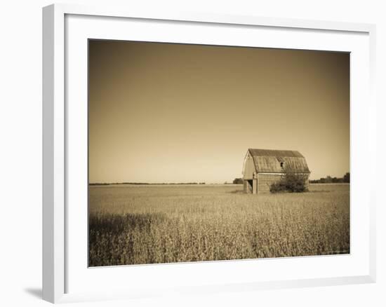 USA, Illinois, Old Route 66, Odell, Barn-Alan Copson-Framed Photographic Print