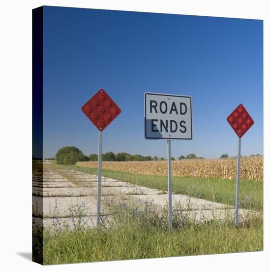 USA, Illinois, Old Route 66, Odell, Disused Sections of Route 66-Alan Copson-Stretched Canvas