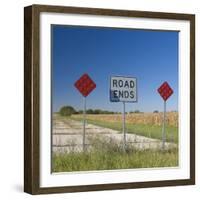 USA, Illinois, Old Route 66, Odell, Disused Sections of Route 66-Alan Copson-Framed Photographic Print