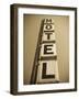 USA, Illinois, Route 66, Broadwell, Old Motel Sign-Alan Copson-Framed Photographic Print