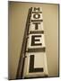 USA, Illinois, Route 66, Broadwell, Old Motel Sign-Alan Copson-Mounted Photographic Print