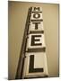 USA, Illinois, Route 66, Broadwell, Old Motel Sign-Alan Copson-Mounted Photographic Print