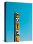 USA, Illinois, Route 66, Broadwell, Old Motel Sign-Alan Copson-Stretched Canvas