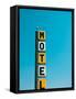 USA, Illinois, Route 66, Broadwell, Old Motel Sign-Alan Copson-Framed Stretched Canvas