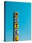 USA, Illinois, Route 66, Broadwell, Old Motel Sign-Alan Copson-Stretched Canvas