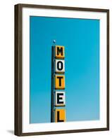 USA, Illinois, Route 66, Broadwell, Old Motel Sign-Alan Copson-Framed Photographic Print