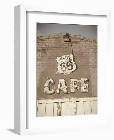 USA, Illinois, Route 66, Litchfield Route 66 Cafe-Alan Copson-Framed Photographic Print