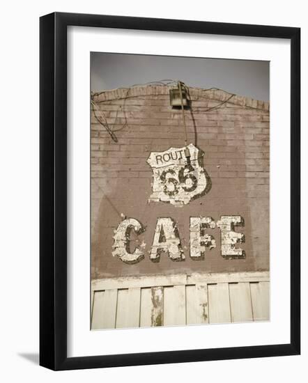 USA, Illinois, Route 66, Litchfield Route 66 Cafe-Alan Copson-Framed Photographic Print