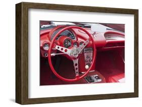 USA, Indiana, Carmel. Classic Chevy Corvette.-Wendy Kaveney-Framed Photographic Print