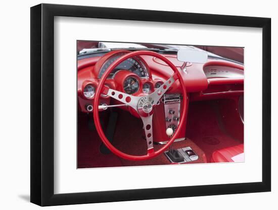 USA, Indiana, Carmel. Classic Chevy Corvette.-Wendy Kaveney-Framed Photographic Print