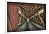 USA, Indiana, Carroll County. Lancaster Covered Bridge-Rona Schwarz-Framed Photographic Print