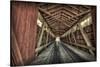 USA, Indiana, Carroll County. Lancaster Covered Bridge-Rona Schwarz-Stretched Canvas