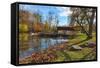 USA, Indiana, Cataract Falls State Recreation Area, Covered Bridge-Rona Schwarz-Framed Stretched Canvas