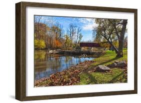 USA, Indiana, Cataract Falls State Recreation Area, Covered Bridge-Rona Schwarz-Framed Photographic Print