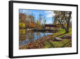 USA, Indiana, Cataract Falls State Recreation Area, Covered Bridge-Rona Schwarz-Framed Photographic Print