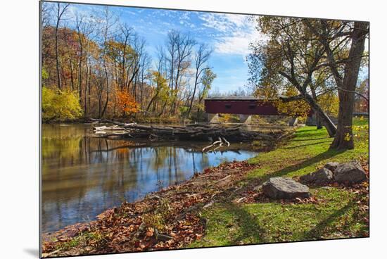 USA, Indiana, Cataract Falls State Recreation Area, Covered Bridge-Rona Schwarz-Mounted Photographic Print