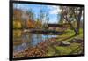 USA, Indiana, Cataract Falls State Recreation Area, Covered Bridge-Rona Schwarz-Framed Photographic Print