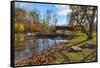 USA, Indiana, Cataract Falls State Recreation Area, Covered Bridge-Rona Schwarz-Framed Stretched Canvas