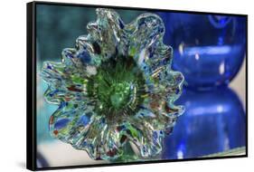 USA, Indiana. Glass flower.-Deborah Winchester-Framed Stretched Canvas