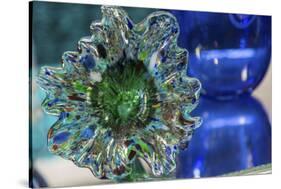 USA, Indiana. Glass flower.-Deborah Winchester-Stretched Canvas