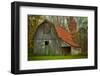 USA, Indiana. Rural Landscape, Vine Covered Barn with Red Roof-Rona Schwarz-Framed Premium Photographic Print