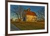 USA, Indiana, Rural Scene of Red Roofed Barn-Rona Schwarz-Framed Photographic Print