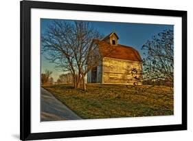 USA, Indiana, Rural Scene of Red Roofed Barn-Rona Schwarz-Framed Photographic Print