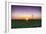 USA, Indiana. Soybean Field and Wind Farm at Sundown-Rona Schwarz-Framed Photographic Print