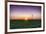 USA, Indiana. Soybean Field and Wind Farm at Sundown-Rona Schwarz-Framed Photographic Print