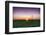 USA, Indiana. Soybean Field and Wind Farm at Sundown-Rona Schwarz-Framed Photographic Print