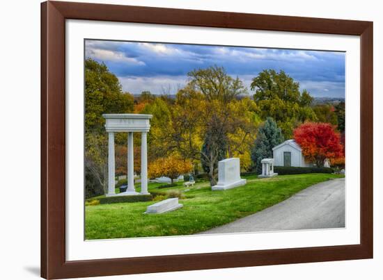 USA, Indianapolis, Indiana. Crown Hill Cemetery-Rona Schwarz-Framed Photographic Print