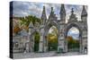 USA, Indianapolis, Indiana. the Entrance Gate to Crown Hill Cemetery-Rona Schwarz-Stretched Canvas