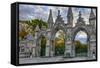 USA, Indianapolis, Indiana. the Entrance Gate to Crown Hill Cemetery-Rona Schwarz-Framed Stretched Canvas