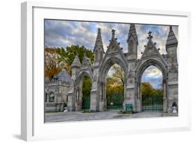 USA, Indianapolis, Indiana. the Entrance Gate to Crown Hill Cemetery-Rona Schwarz-Framed Photographic Print