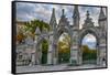 USA, Indianapolis, Indiana. the Entrance Gate to Crown Hill Cemetery-Rona Schwarz-Framed Stretched Canvas