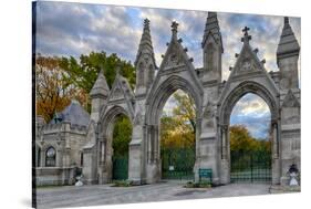 USA, Indianapolis, Indiana. the Entrance Gate to Crown Hill Cemetery-Rona Schwarz-Stretched Canvas