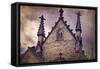 USA, Indianapolis, Indiana. the Gothic Chapel at Crown Hill Cemetery-Rona Schwarz-Framed Stretched Canvas