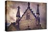 USA, Indianapolis, Indiana. the Gothic Chapel at Crown Hill Cemetery-Rona Schwarz-Stretched Canvas